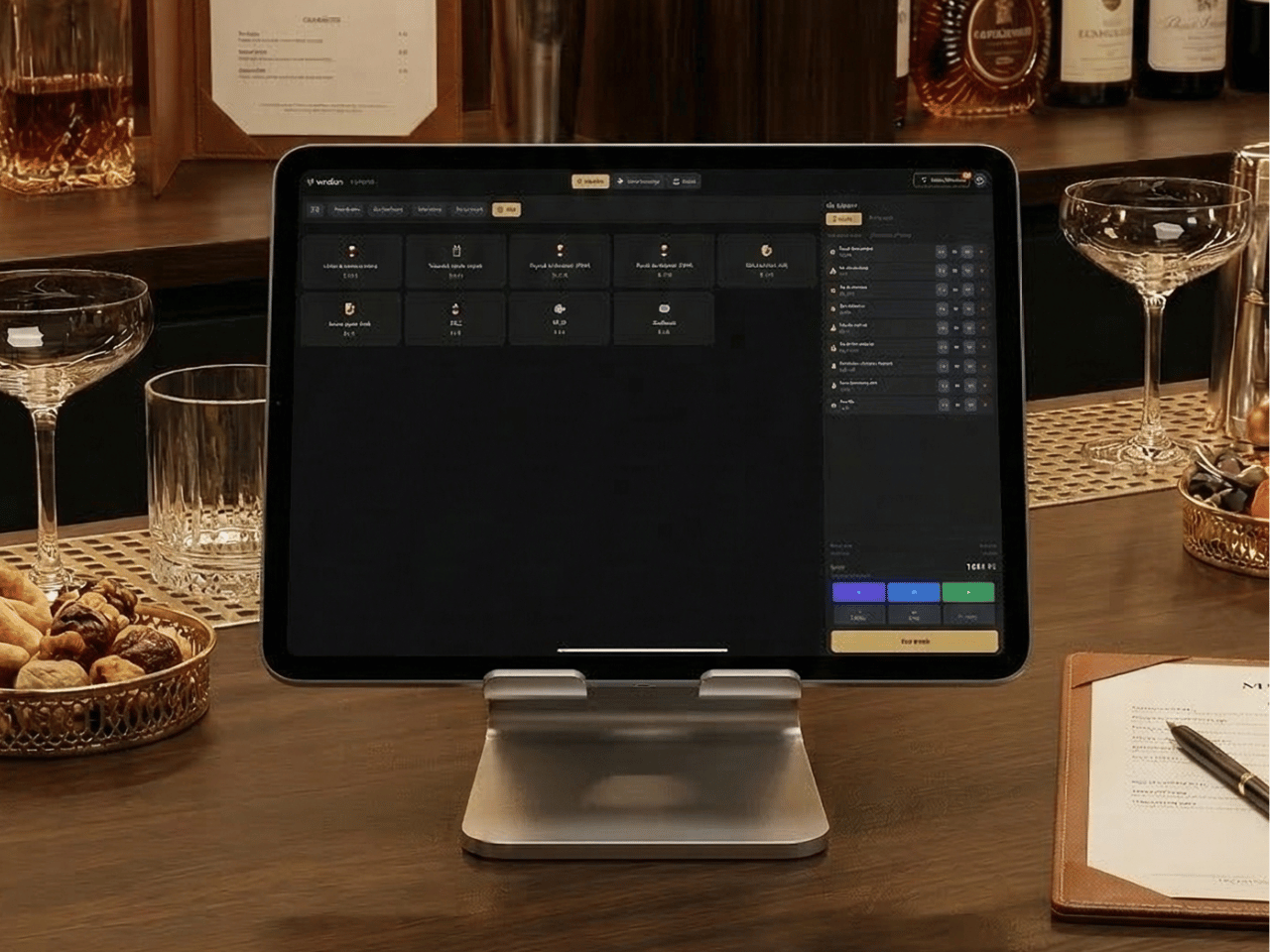 Vendion mobile POS system on iPad in restaurant setting